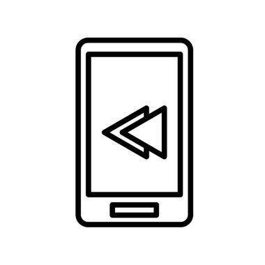 Beyaz arka plan üzerinde Smartphone izole Smartphone simge vektör 