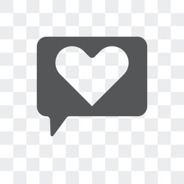 Saydam arka plan üzerinde aşk logosu d izole vektör simge seviyorum