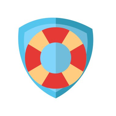 Beyaz arka plan üzerinde sigorta sı izole sigorta simge vektör