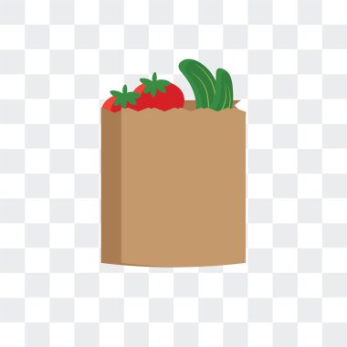 Saydam arka plan üzerinde çanta logo des izole çanta vektör simgesi