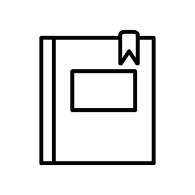 Beyaz arka plan üzerinde defter işareti izole defter simge vektör