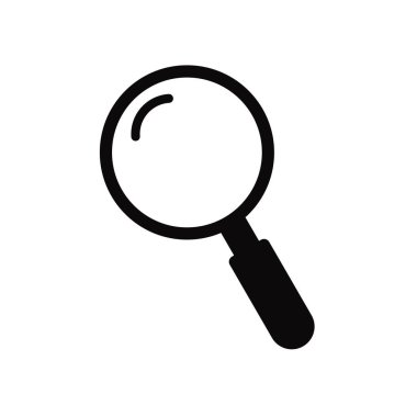 Büyüteç simgesini vektör izole beyaz arka plan, Büyüteç işareti, bla