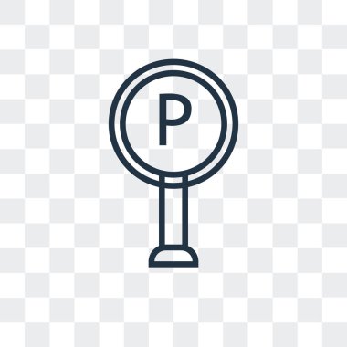 Saydam arka plan üzerinde park alanı logo tasarımı izole Park alanı vektör simgesi