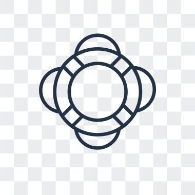 Saydam arka plan üzerinde cankurtaran logo tasarımı izole cankurtaran vektör simgesi