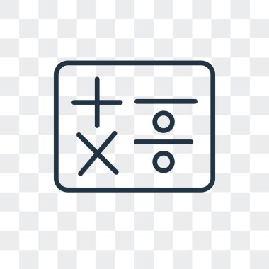 Saydam arka plan üzerinde hesap makinesi logo tasarımı izole hesap makinesi vektör simgesi