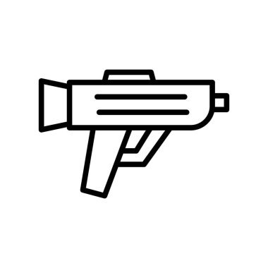 Silah simge vektör izole beyaz arka plan, silah işareti, çizgi veya