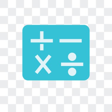 saydam arka plan üzerinde calcu izole hesap makinesi vektör simgesi