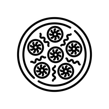 Beyaz arka plan üzerinde Baozi işareti izole Baozi simge vektör