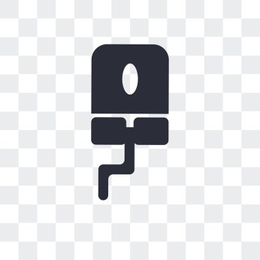 Saydam arka plan üzerinde C izole bilgisayar fare vektör simgesi