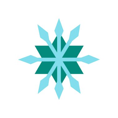 Beyaz arka plan üzerinde kar tanesi sı izole kar tanesi simge vektör