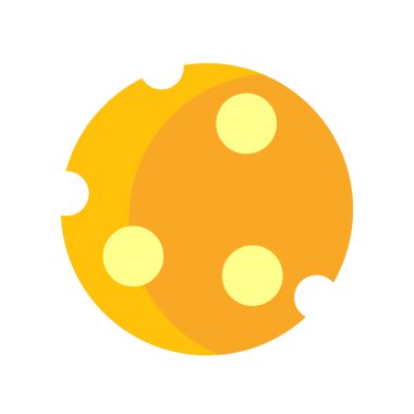 Ay simge vektör izole beyaz arka plan, Moon işareti, natur