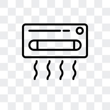 Saydam arka plan üzerinde Klima logo tasarımı izole Klima vektör simgesi