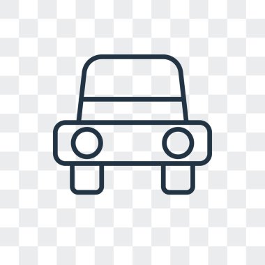 Saydam arka plan üzerinde araba logo tasarımı izole araba vektör simgesi