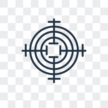 Saydam arka plan üzerinde hedef logo tasarımı izole hedef vektör simgesi