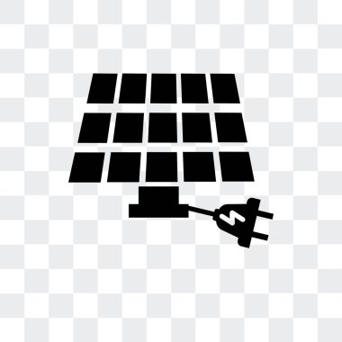 Eko enerji güç vektör simgesi üzerinde şeffaf arka plan izole,