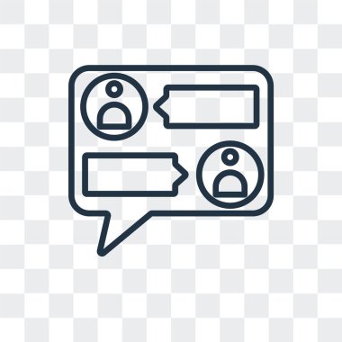 Saydam arka plan üzerinde sohbet logo tasarımı izole sohbet vektör simgesi