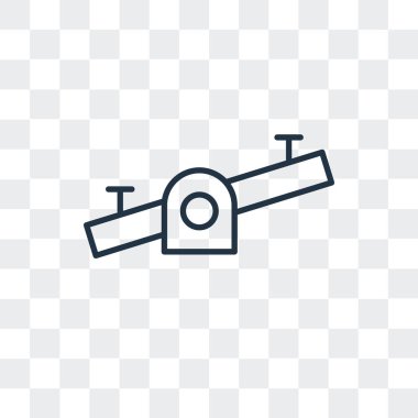 Saydam arka plan üzerinde tahterevalli logo tasarımı izole tahterevalli vektör simgesi