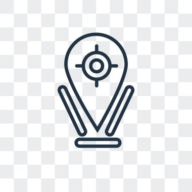 Saydam arka plan üzerinde Gps logo tasarımı izole Gps vektör simgesi