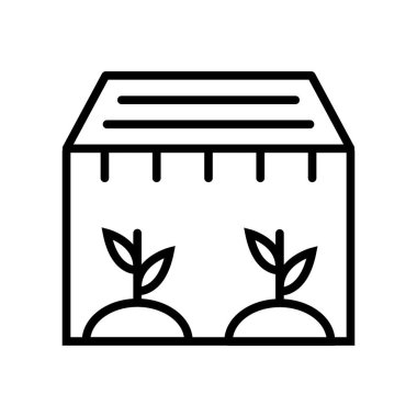 Beyaz arka plan üzerinde sera izole sera simge vektör 