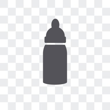 İzole bebek şişe vektör simge şeffaf arka plan üzerinde bebek