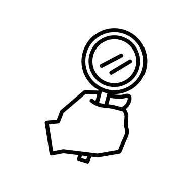 İzole beyaz arka plan, arama işareti, o arama simge vektör