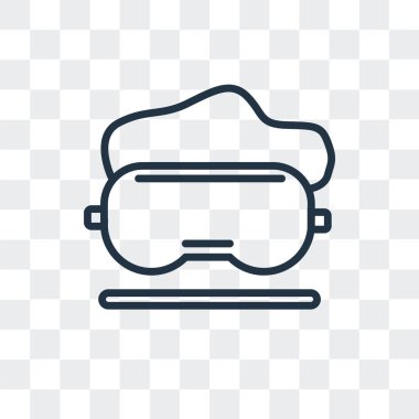 Maske vektör simgesi üzerinde şeffaf arka plan izole uyku, uyku maskesi logo tasarım