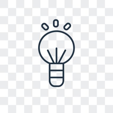 Saydam arka plan üzerinde fikir logo tasarımı izole fikir vektör simgesi