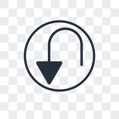 Saydam arka plan üzerinde geri alma izole ok vektör simgesi geri al 