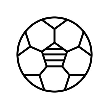 İzole beyaz arka plan, topu işareti, çizgi üzerinde topu simge vektör 