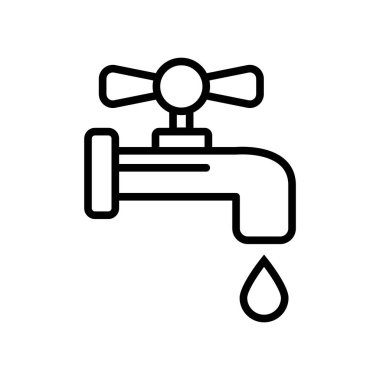 Musluk simge vektör izole beyaz arka plan, musluk işareti, l