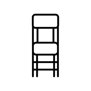 Beyaz arka plan üzerinde sandalye işareti izole sandalye simge vektör