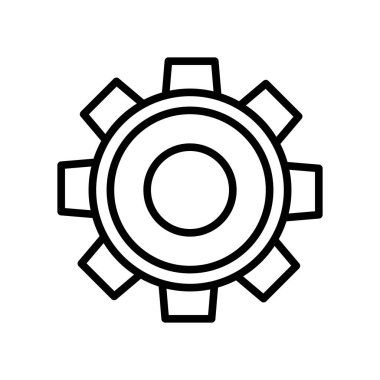 Dişli simge vektör izole beyaz arka plan, dişli işareti, memur