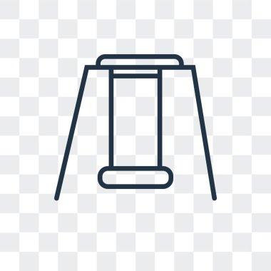 Saydam arka plan üzerinde Swing logo tasarımı izole salıncak vektör simgesi