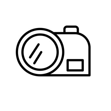 Beyaz arka plan üzerinde fotoğraf cam izole fotoğraf kamera simge vektör