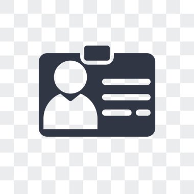 Kimlik Pass vektör simgesi üzerinde şeffaf backgrou izole