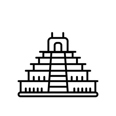 Beyaz arka plan üzerinde Teotihuaca izole Teotihuacan simge vektör