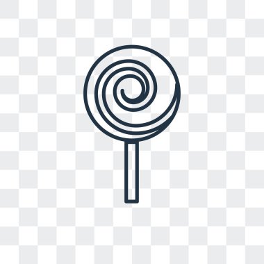 Saydam arka plan üzerinde lolipop logo tasarımı izole lolipop vektör simgesi