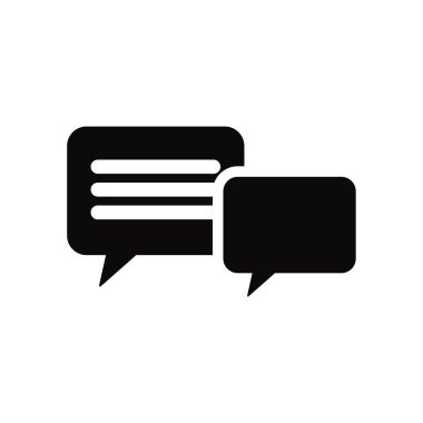 Beyaz arka plan üzerinde Conversat izole konuşma simge vektör