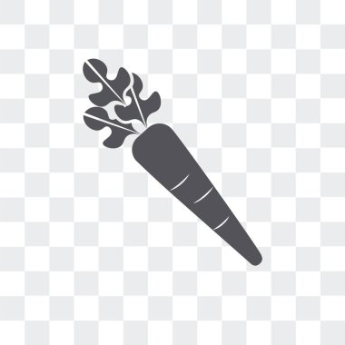 Saydam arka plan üzerinde havuç lo izole havuç vektör simgesi