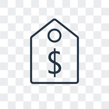 Şeffaf arka plan üzerinde fiyat etiketi logo tasarımı izole fiyat etiketi vektör simgesi