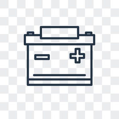 Saydam arka plan üzerinde pil logo tasarımı izole pil vektör simgesi