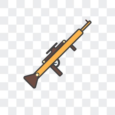 Saydam arka plan üzerinde silah logo des izole silah vektör simgesi