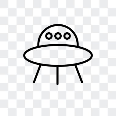 Saydam arka plan üzerinde Ufo logo tasarımı izole Ufo vektör simgesi