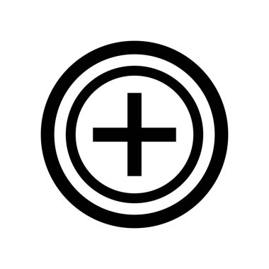 Hastane simge vektör beyaz zemin üzerine, hastane izole işareti