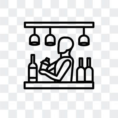 Şeffaf arka plan, logo tasarımı üzerinde izole vektör simge Bar