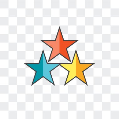 Saydam arka plan üzerinde yıldız logo d izole vektör yıldız simgesi