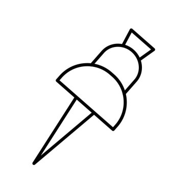 Beyaz arka plan üzerinde PIN işareti, hat izole PIN simge vektör veya