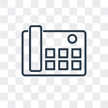 Saydam arka plan üzerinde telefon logo tasarımı izole telefon vektör simgesi