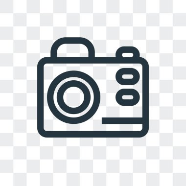 Saydam arka plan üzerinde Pho izole fotoğraf kamera vektör simgesi