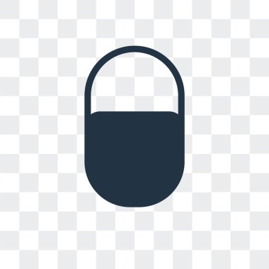 Saydam arka plan üzerinde asma kilit logo tasarımı izole asma kilit vektör simgesi